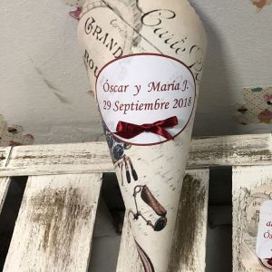 Cono boda fondo vintage