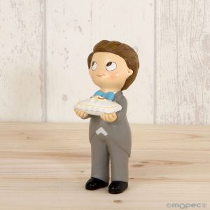 Figura pastel boda niño cojín anillos Y66.3