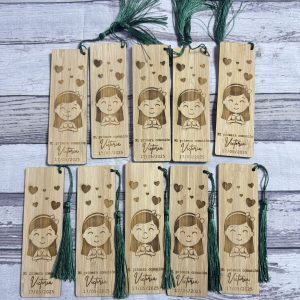 Marcapáginas bambú niña comunión