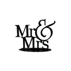 Figura pastel metálica Mr & Mrs 2876
