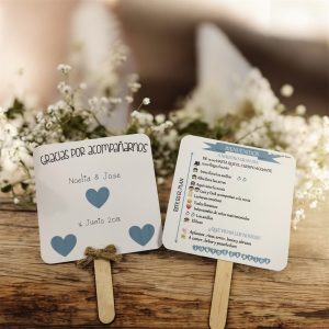 Pai pai boda corazón azul