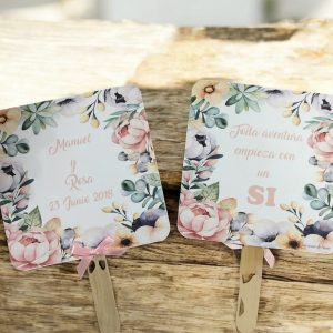 Pai pai boda flores amarillas y hojas