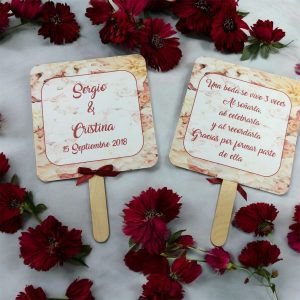 Pai pai boda flores naranjas