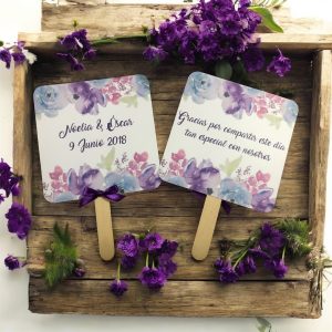 Pai pai boda acuarela lila