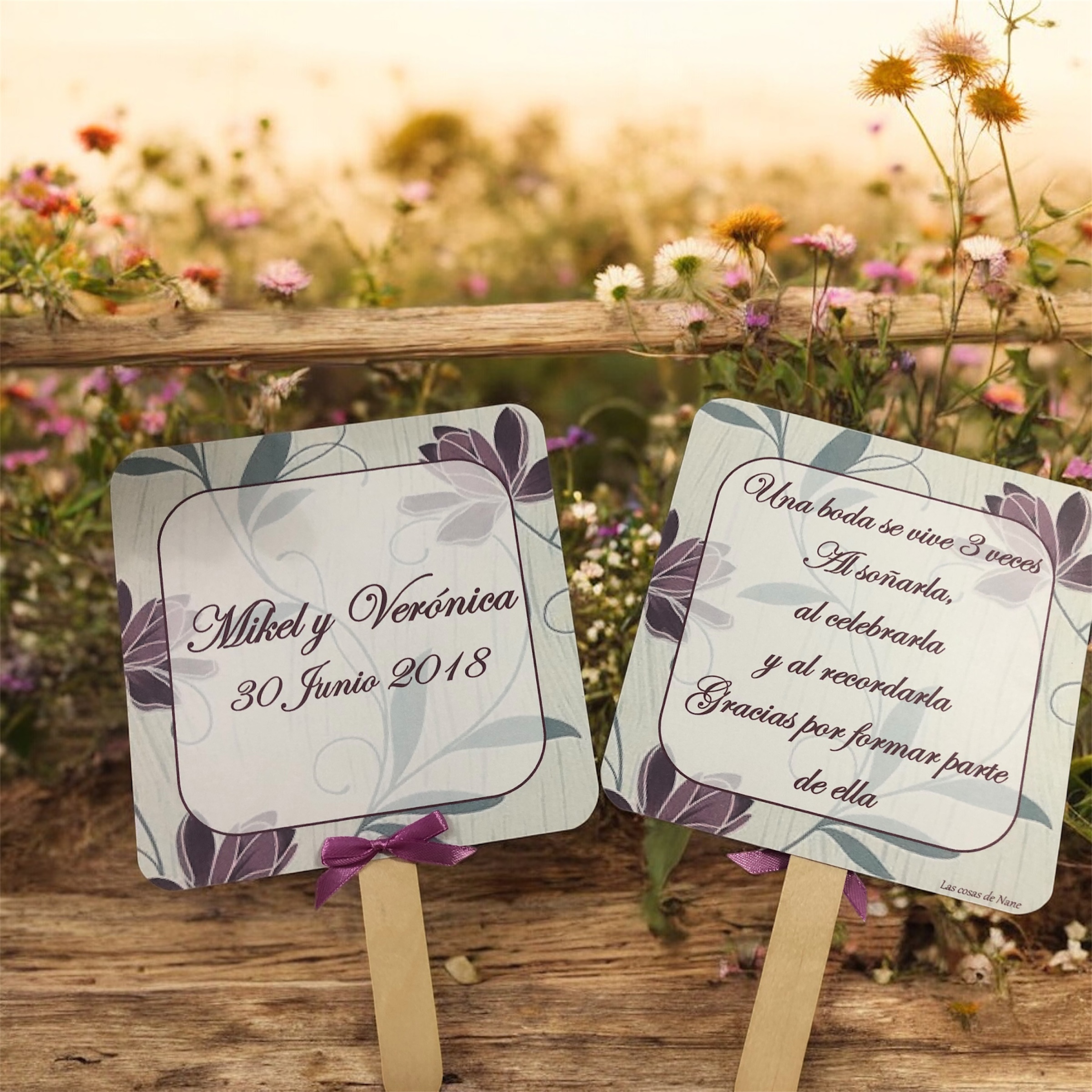 Pai pa boda fondo gris y lila