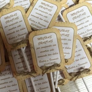 Piruleta de agradecimiento mapamundi