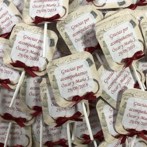 Piruleta de agradecimiento fondo vintage