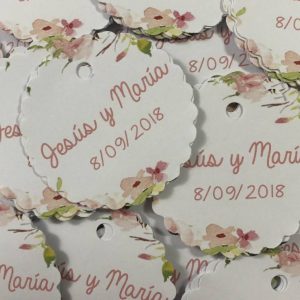 Tarjeta para detalles fondo flores rosas acuarela pequeñas