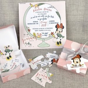 Invitación puzzle Minnie 15711