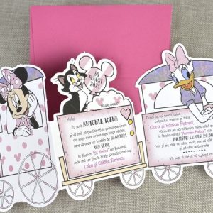 Invitación tren Minnie y sus amigos 15722
