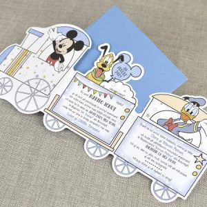 Invitación tren Mickey y sus amigos 15723