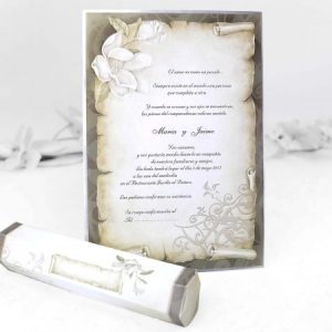 Invitación pergamino III 30109