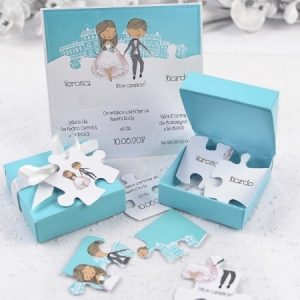 Invitación Puzzle Turquesa 39125