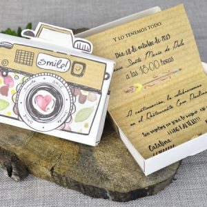 Invitación de boda cámara de fotos 39309