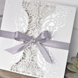 Invitación de boda Corte láser 39340