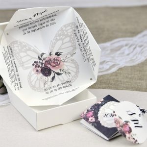 Invitación de boda comecocos mariposa 39638