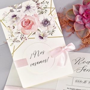 Invitación de boda flowers 39723