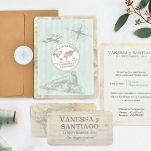 Invitación de boda "travel" 39743