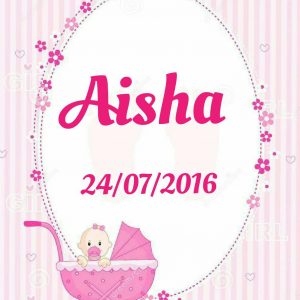 Tarjeta para detalles carrito bebé rosa