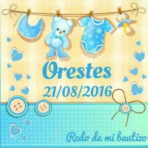 Tarjeta para detalles osito,babero,body y chupete