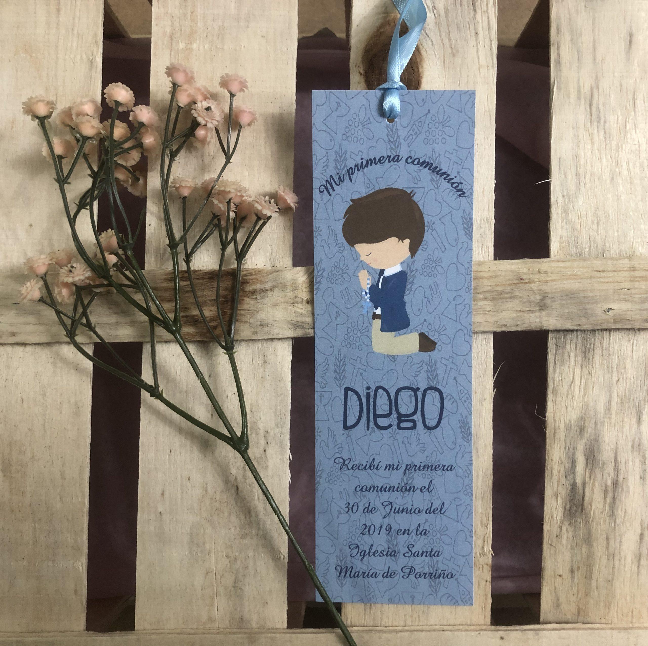 Marcapáginas fondo cáliz y niño rodillas