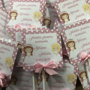 Piruleta de agradecimiento gemelas, gemelos o mellizos