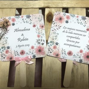 Pai pai boda flores rosas en círculo