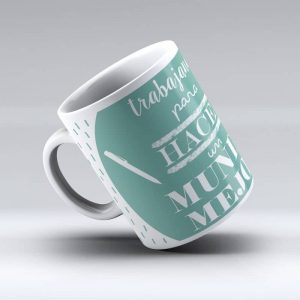 Taza Educador/a Social Trabajando para hacer un mundo mejor - Imagen 2