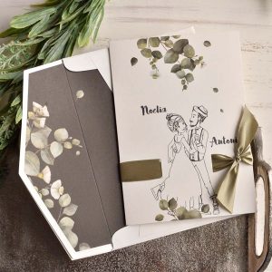 Invitación novios bailando 39811
