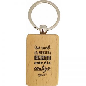 Llavero madera "suerte la nuestra" 6544
