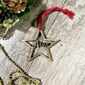 Estrella de madera personalizada