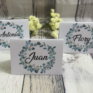 Marcasitios/tarjeta de agradecimiento comunión corona olivo