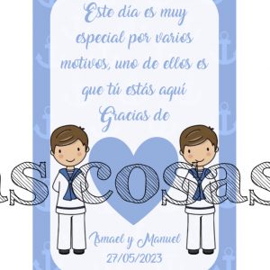 Tarjeta de agradecimiento SIN GOMINOLA