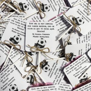 Piruleta de agradecimiento fútbol