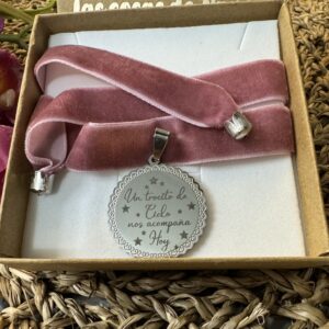 Medalla ramo redonda ribete