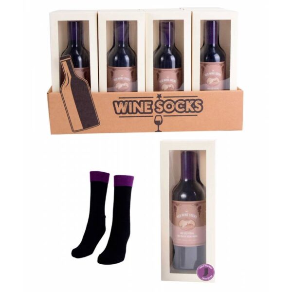 Calcetines botella de vino en estuche 2852