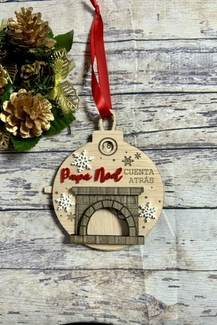 Bola navidad Papá Noel cuenta atrás - Imagen 2