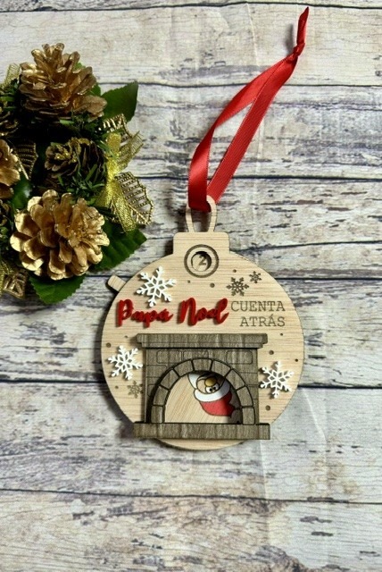 Bola navidad Papá Noel cuenta atrás - Imagen 4