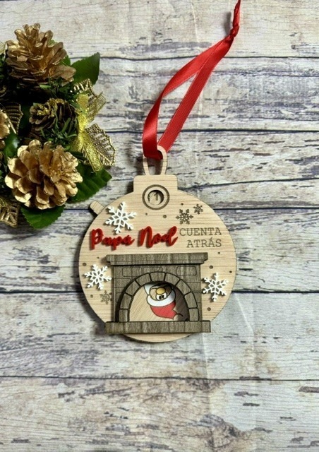 Bola navidad Papá Noel cuenta atrás - Imagen 5