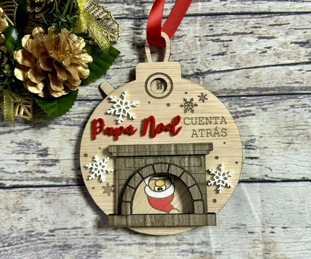 Bola navidad Papá Noel cuenta atrás