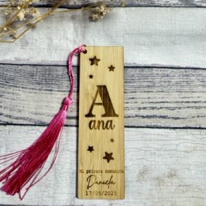 Marcapáginas bambú personalizado