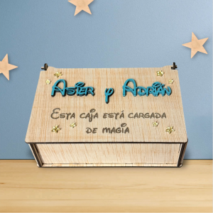 Caja de madera personalizada con llave disney