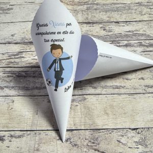 Cono niño fútbol azul